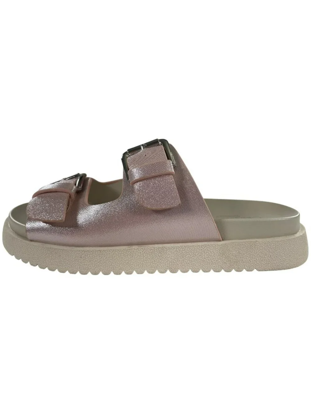 Cupcake Couture Kayenta Sandals Pink Double-Buckle Slide Girls Size 2 NEW